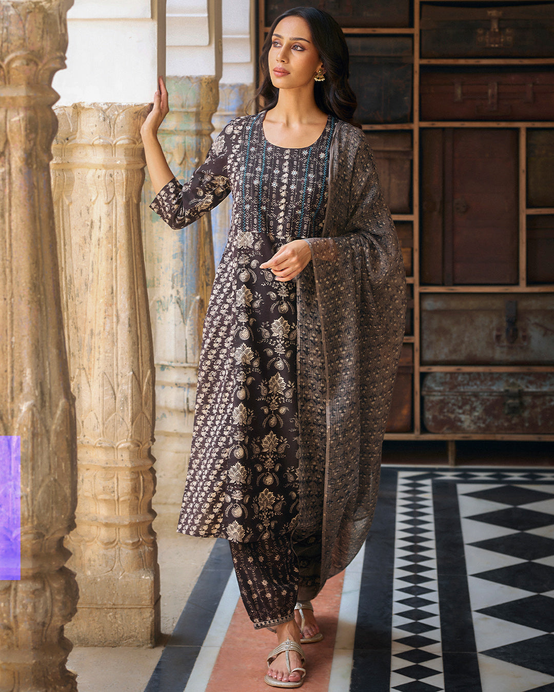 Sehra Farhat Bagru Dupatta