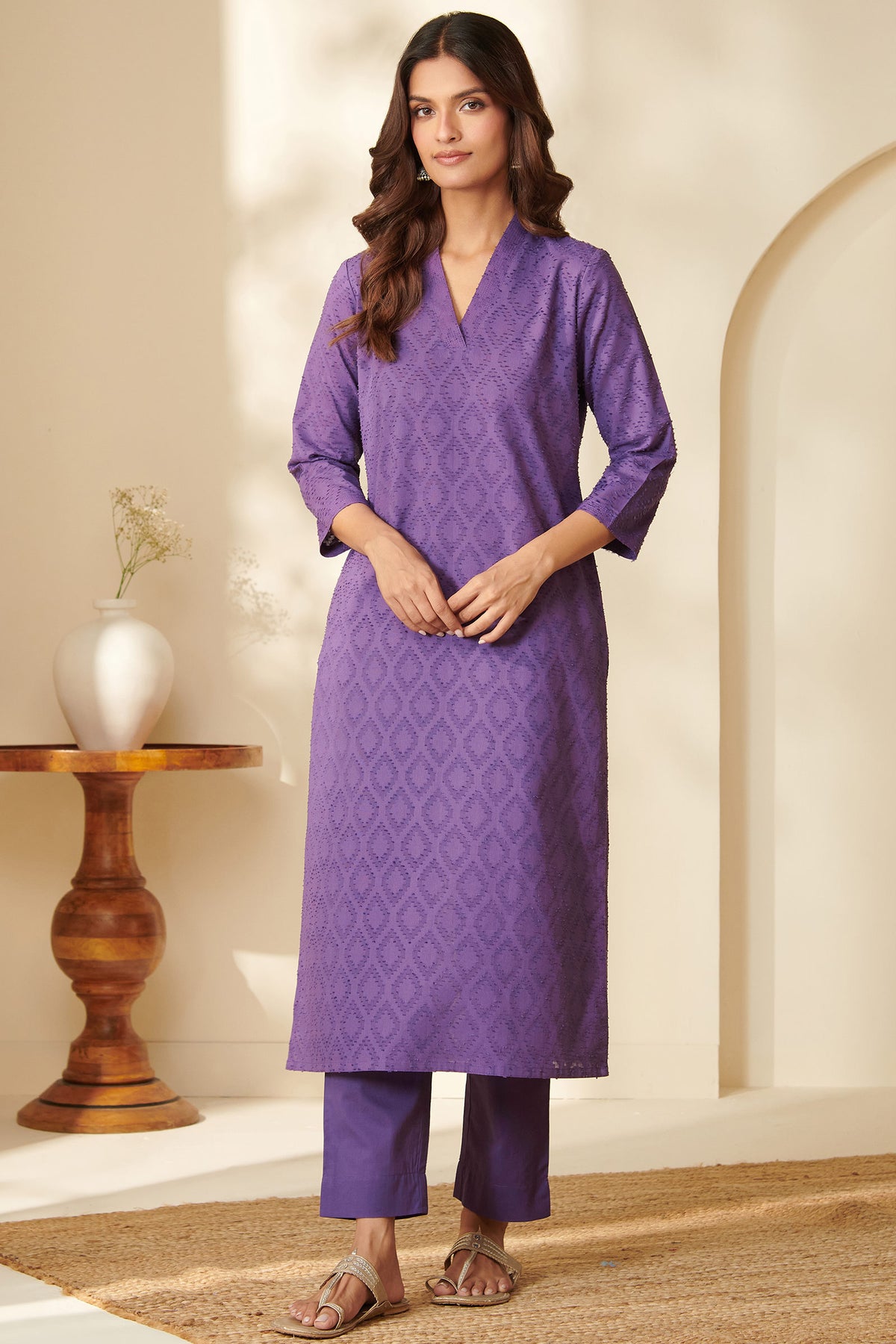 Roza Mahi Purple Narrow Pants