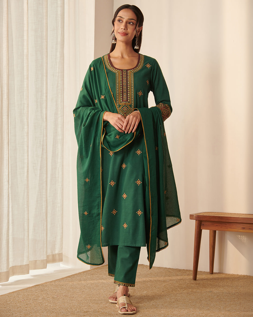 Mehraab Mira Green Dupatta