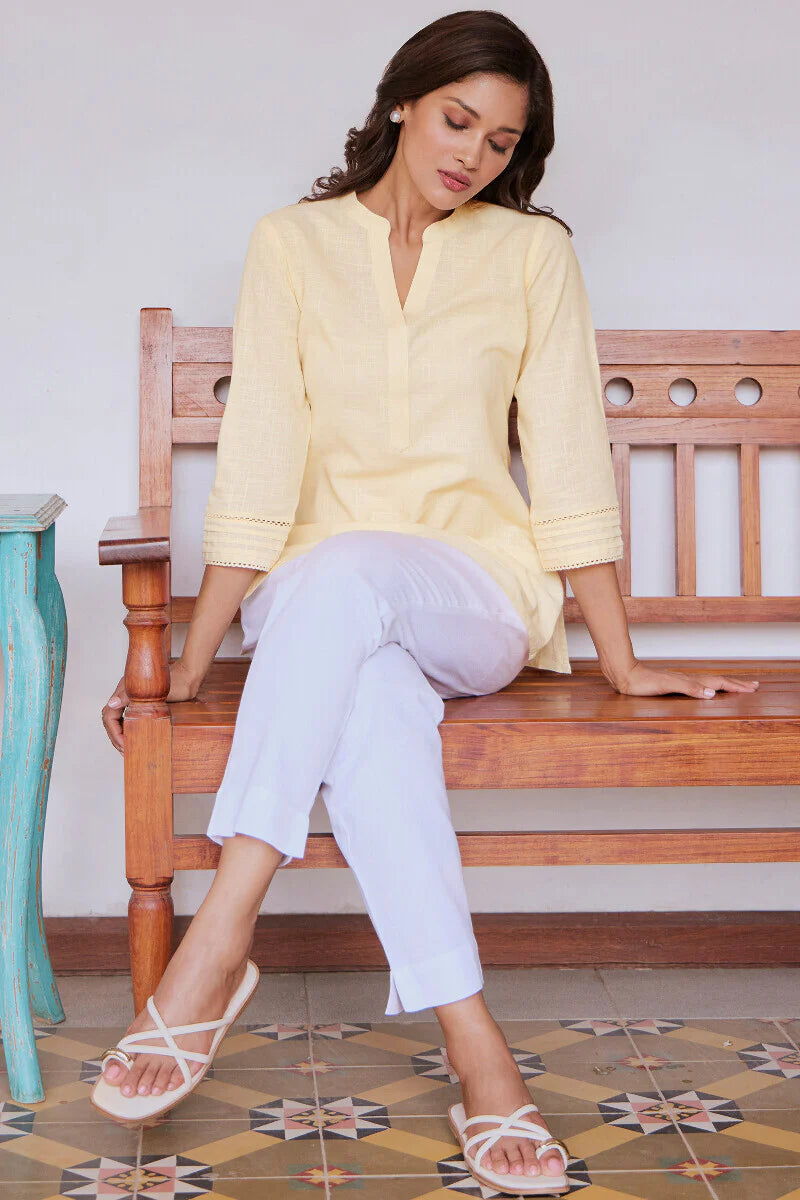 Surplus: Roza Seerat Cream Top