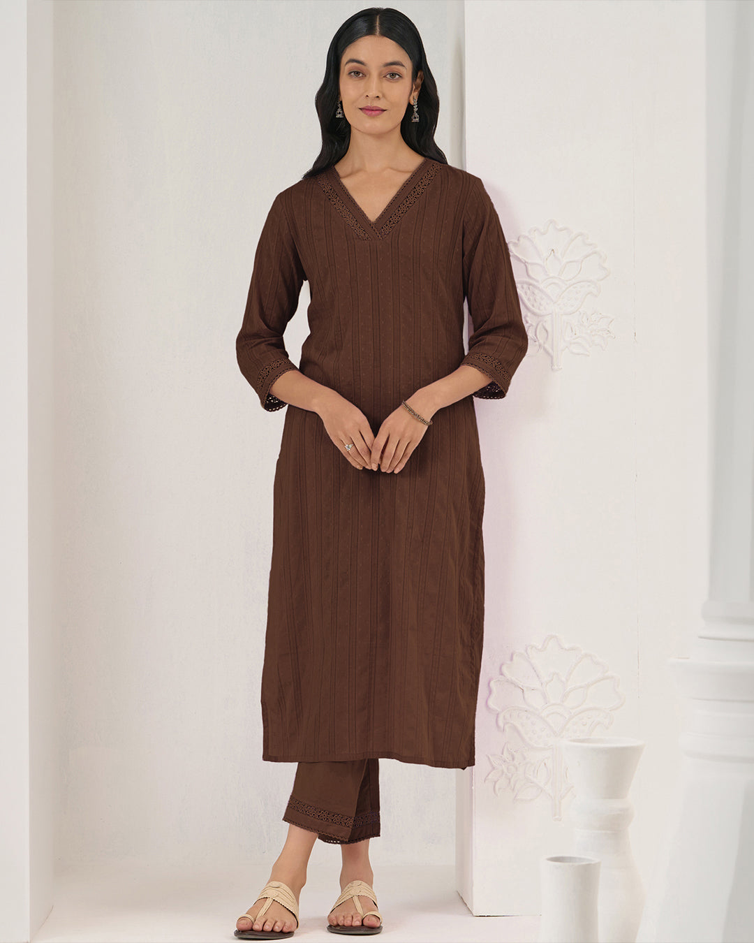 Roza Seher Brown Narrow Pants