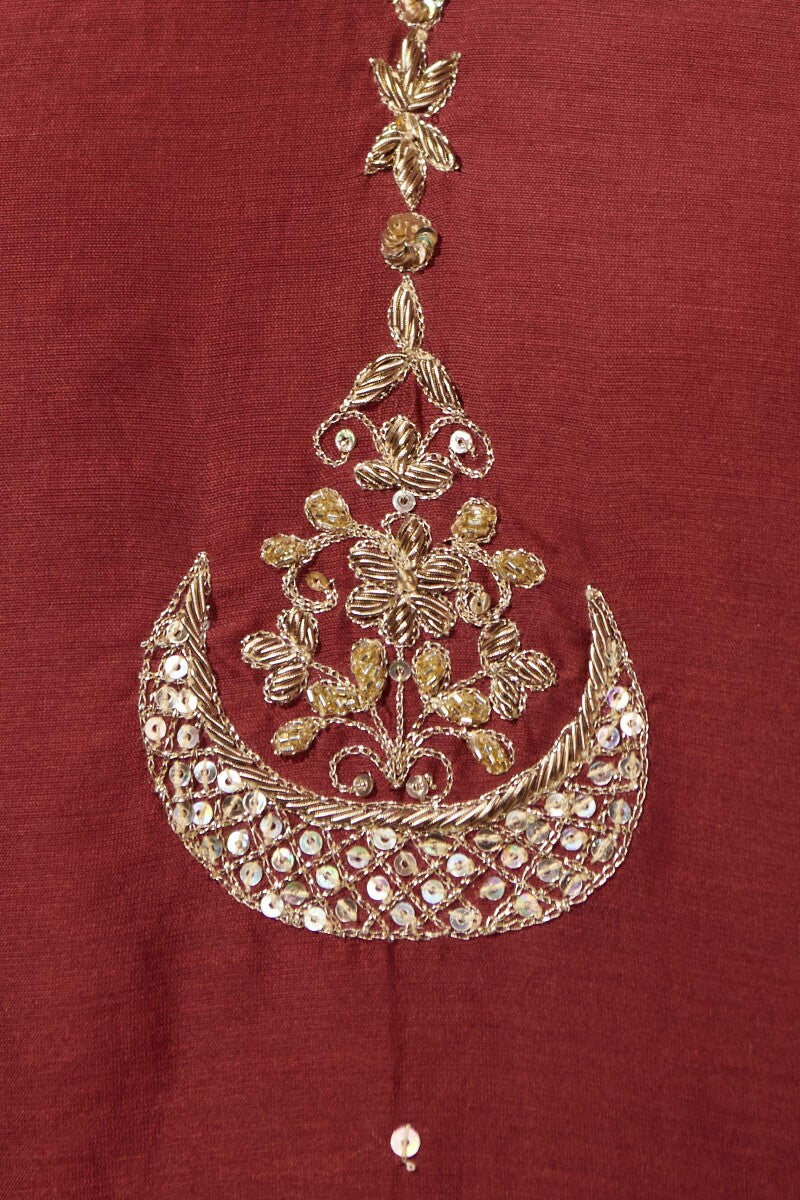 Shirin Chaand Red Chanderi Kurta