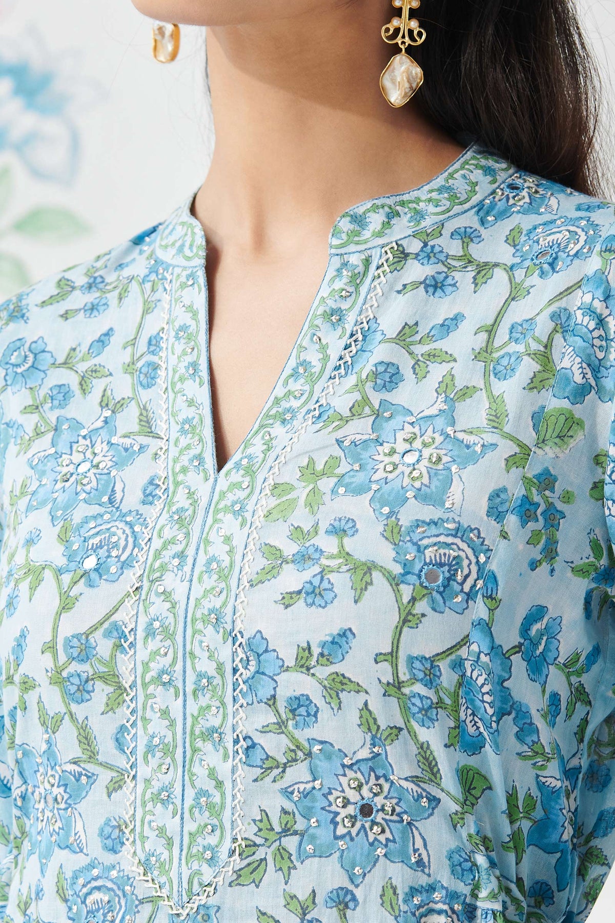 Gulbahar Ishrat Sanganeri Kurta
