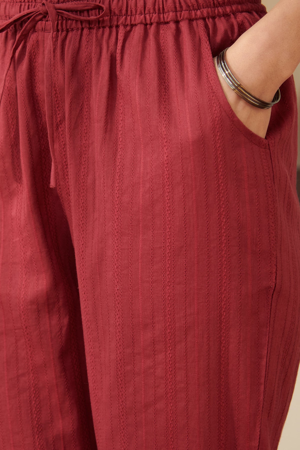 Roza Razia Maroon Narrow Pants