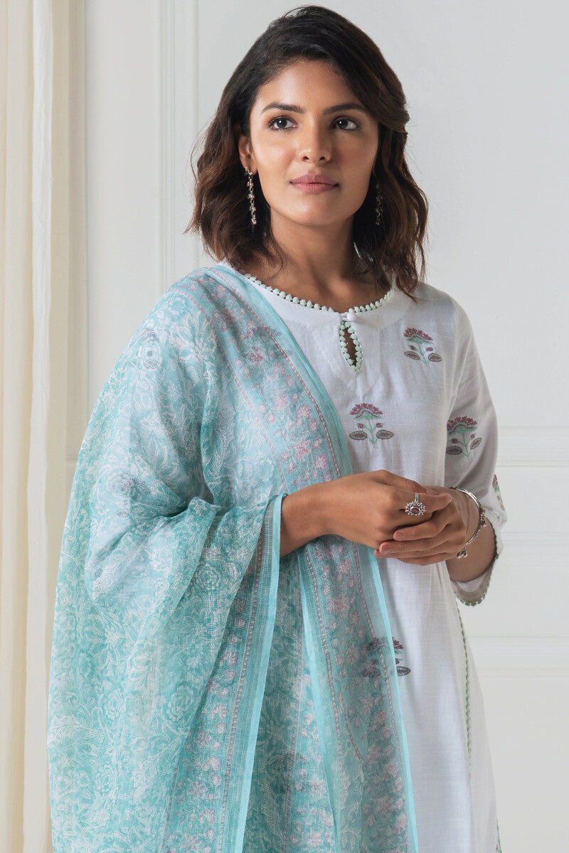 Nazm Sahira Block Printed Kota Dupatta