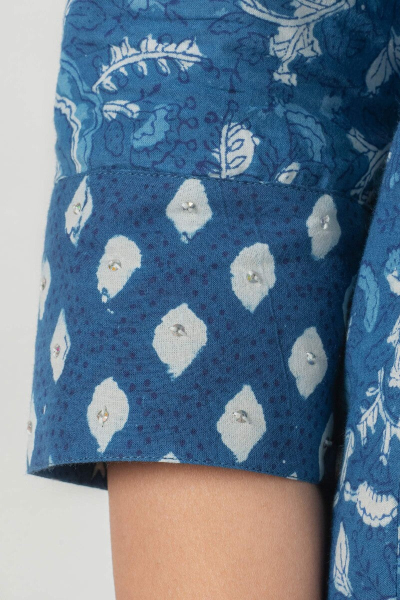 Noor Sahana Indigo Kurta