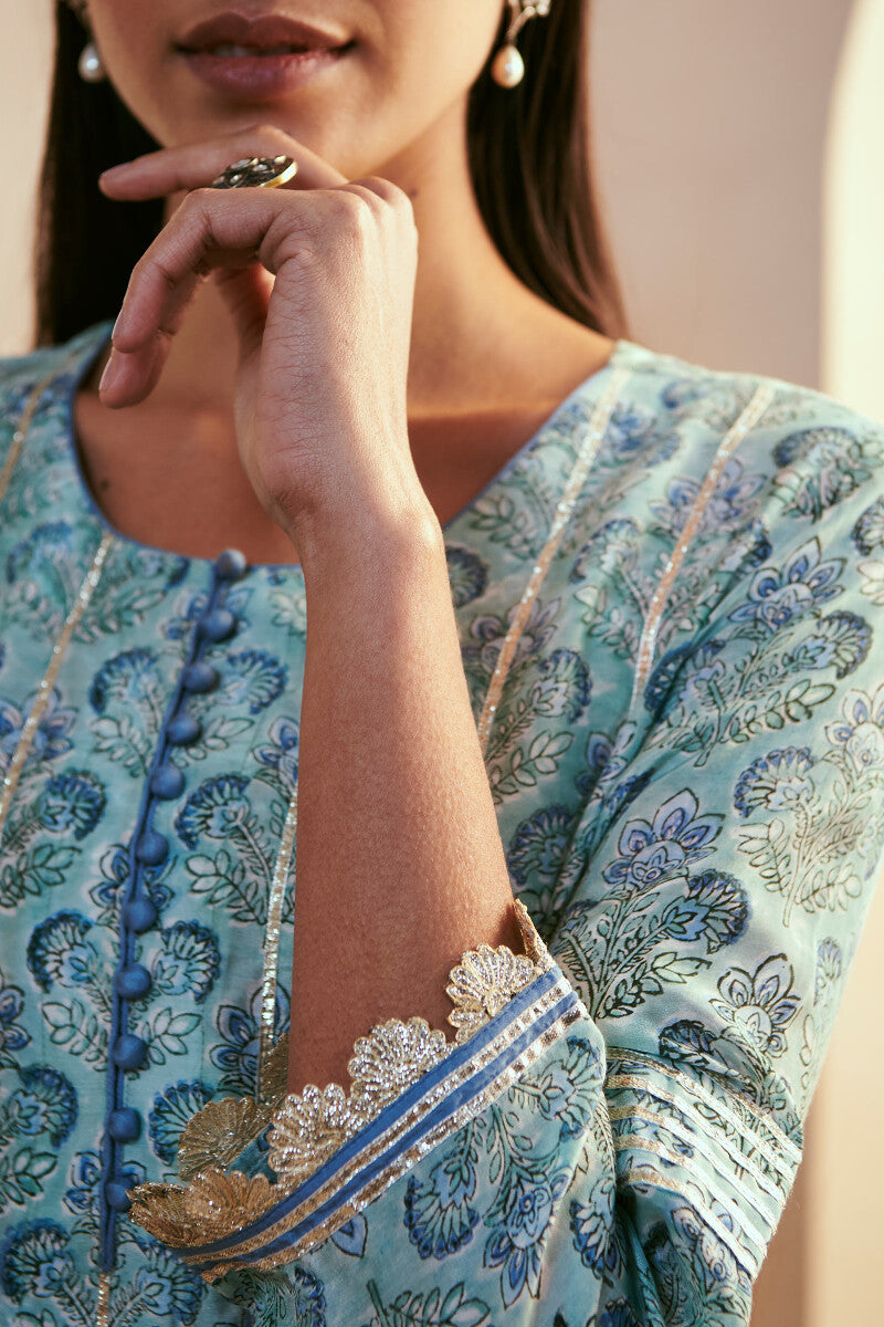 Gauhar Zainab Modal Short Sanganeri Kurta