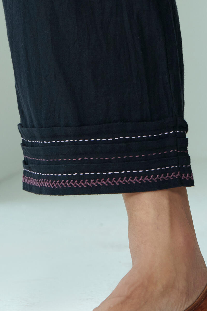 Kashida Black Handloom Farsi