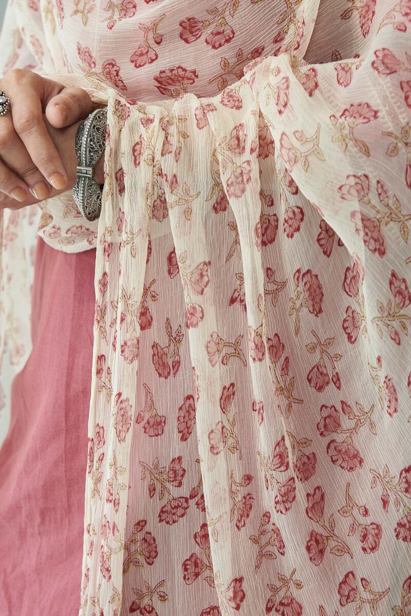 Mirza Zenia Sanganeri Chiffon Dupatta