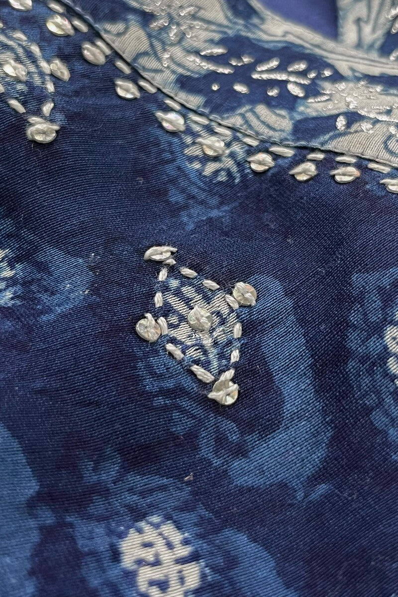 Gauhar Arya Indigo Chanderi Kurta