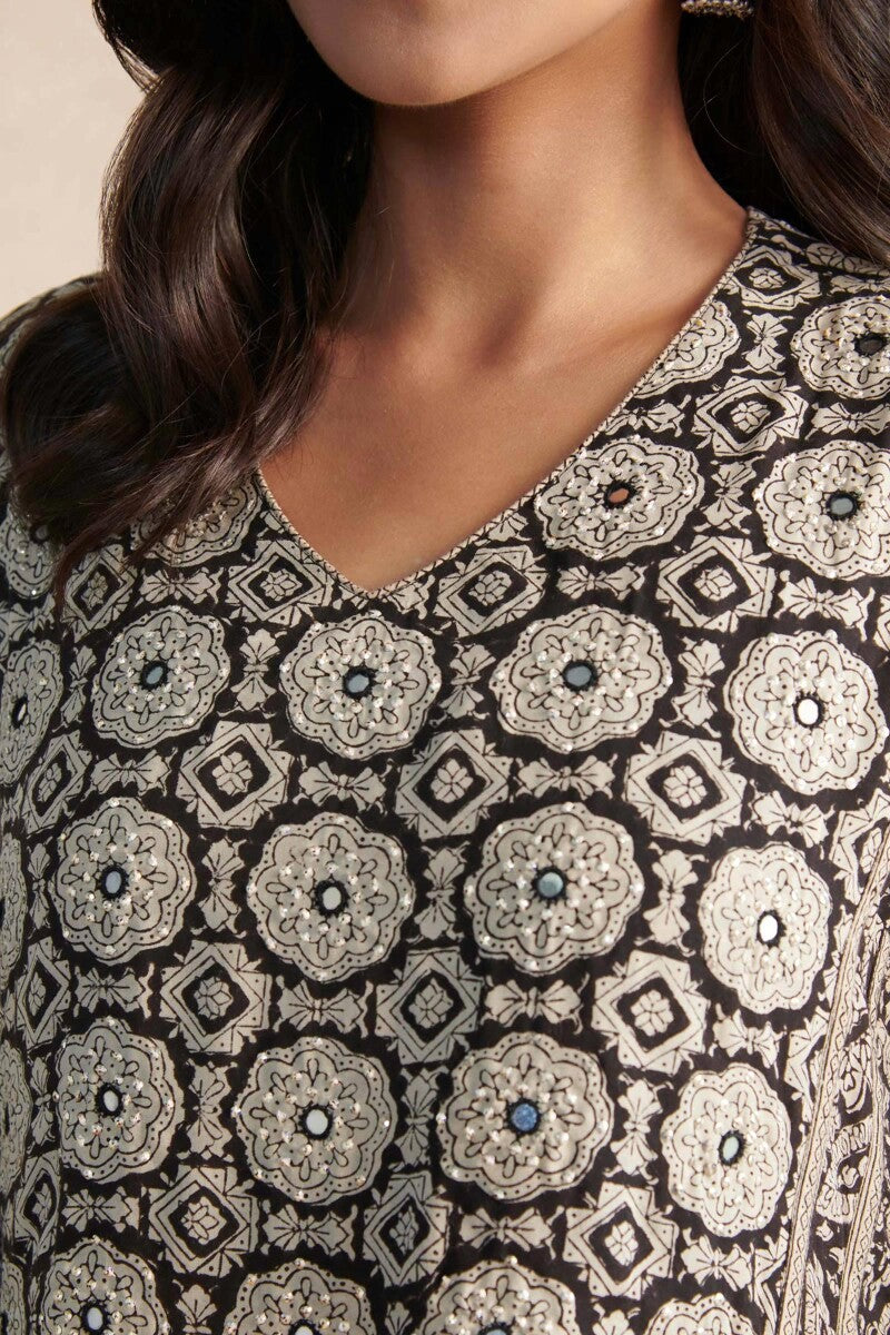 Sehra Zoya Bagru Kurta
