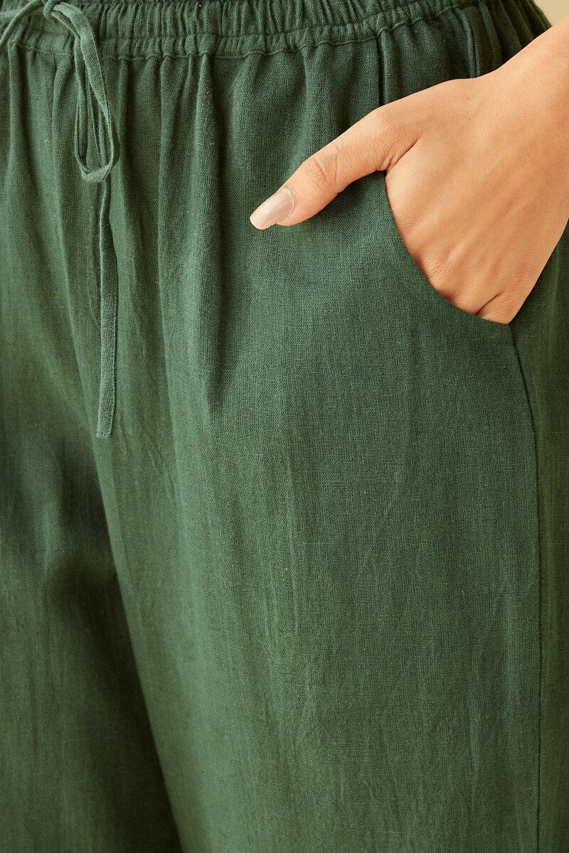 Sehra Seher Forest Green Narrow Pants