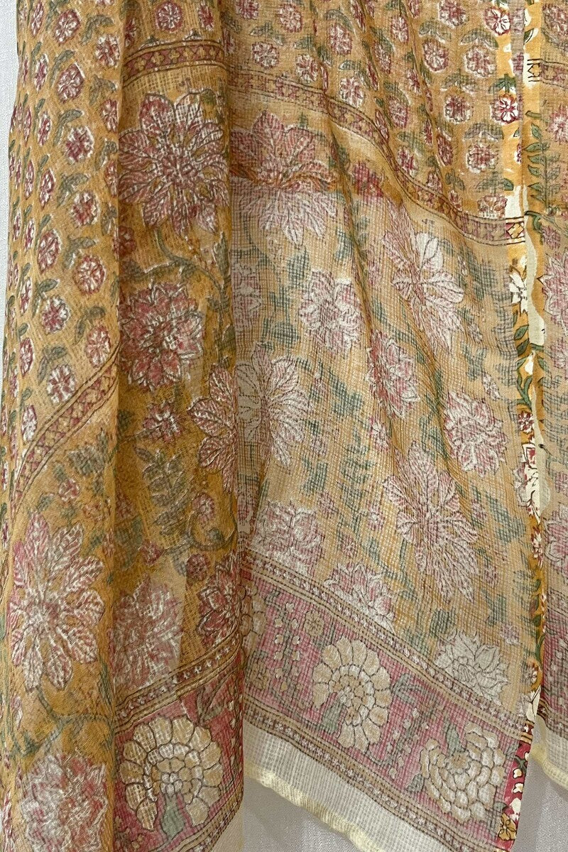 Yellow Sanganeri Dupatta