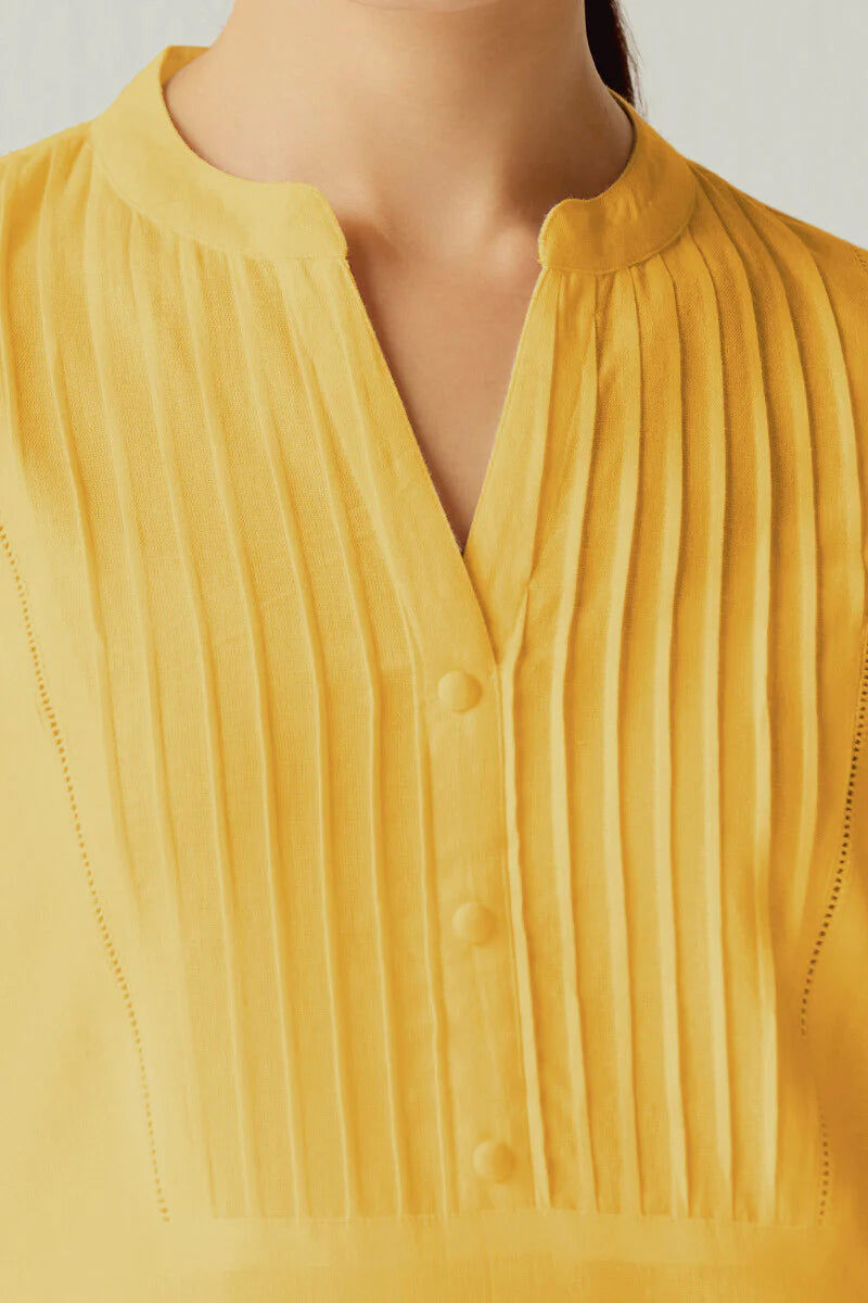 Surplus: Roza Nida Lemon Yellow Kurta