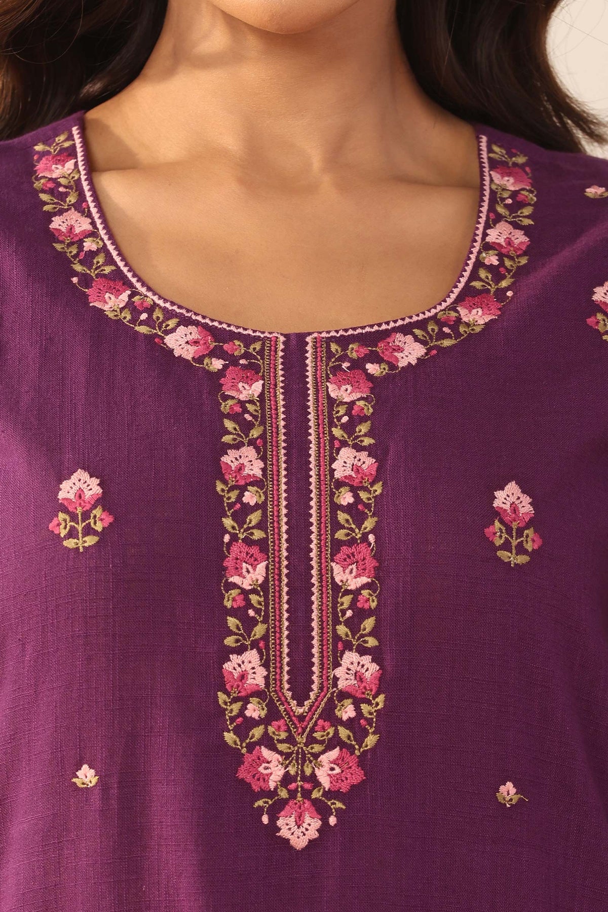 Mehraab Rahida Purple Kurta