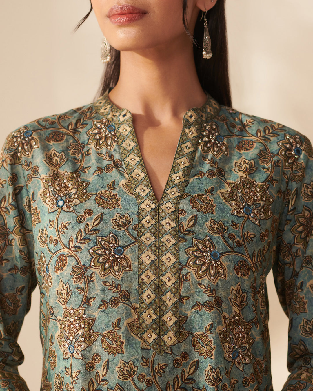 Rangrez Nasmina Blue Kurta