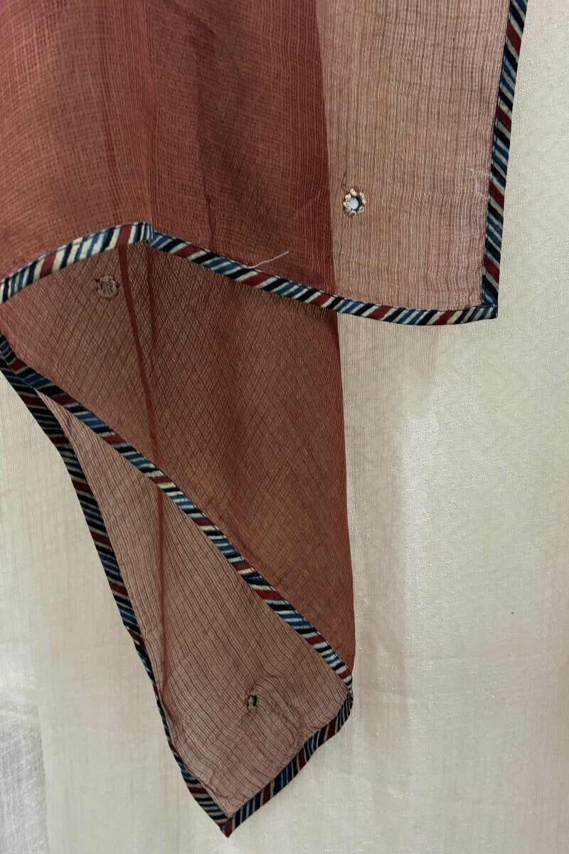 Red Plain Dupatta