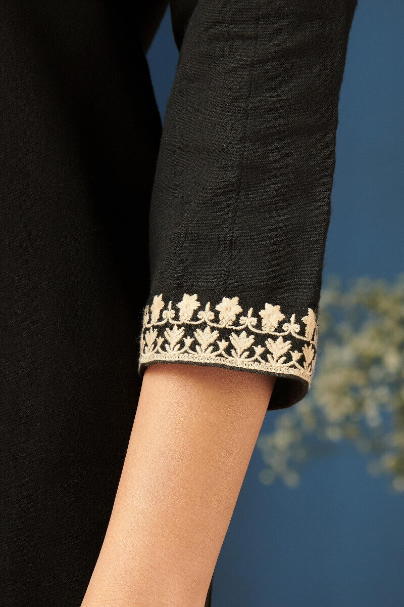Mirza Jannat Black Kurta