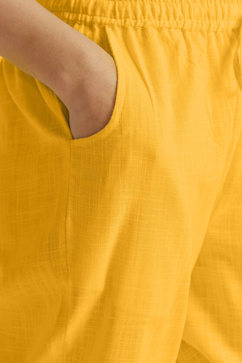Roza Seerat Yellow Narrow Pants