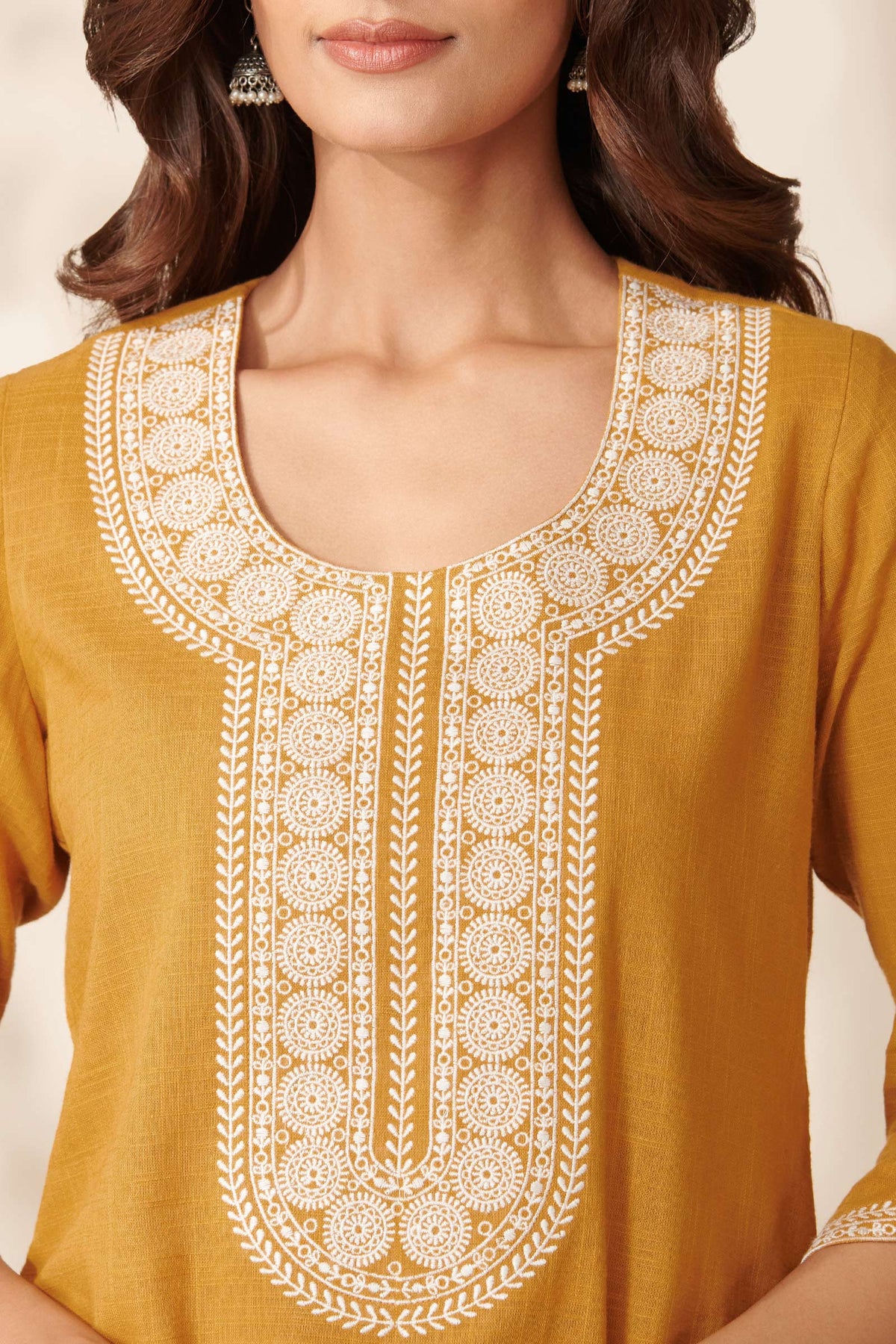 Mehraab Bano Mustard Kurta