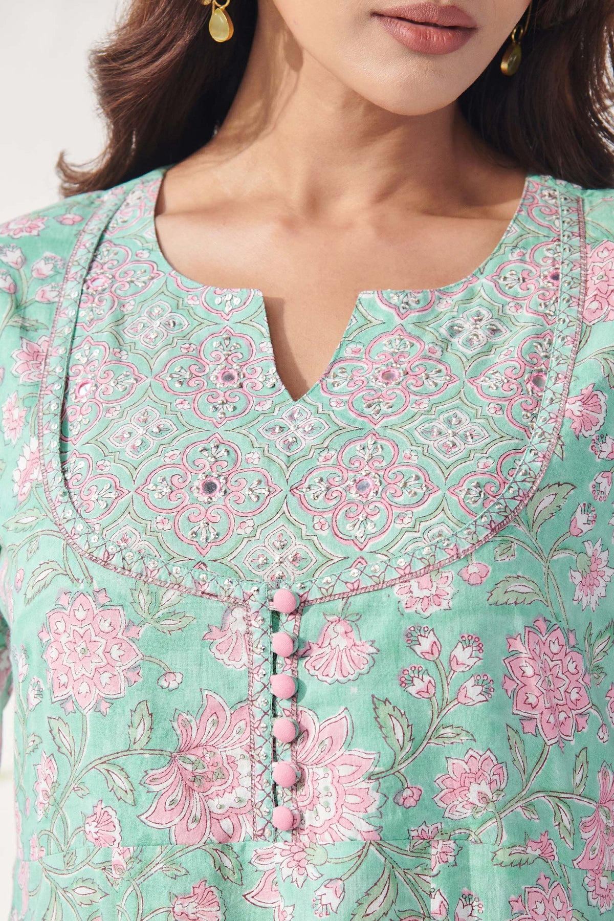 Gulbahar Sehr Sanganeri Kurta