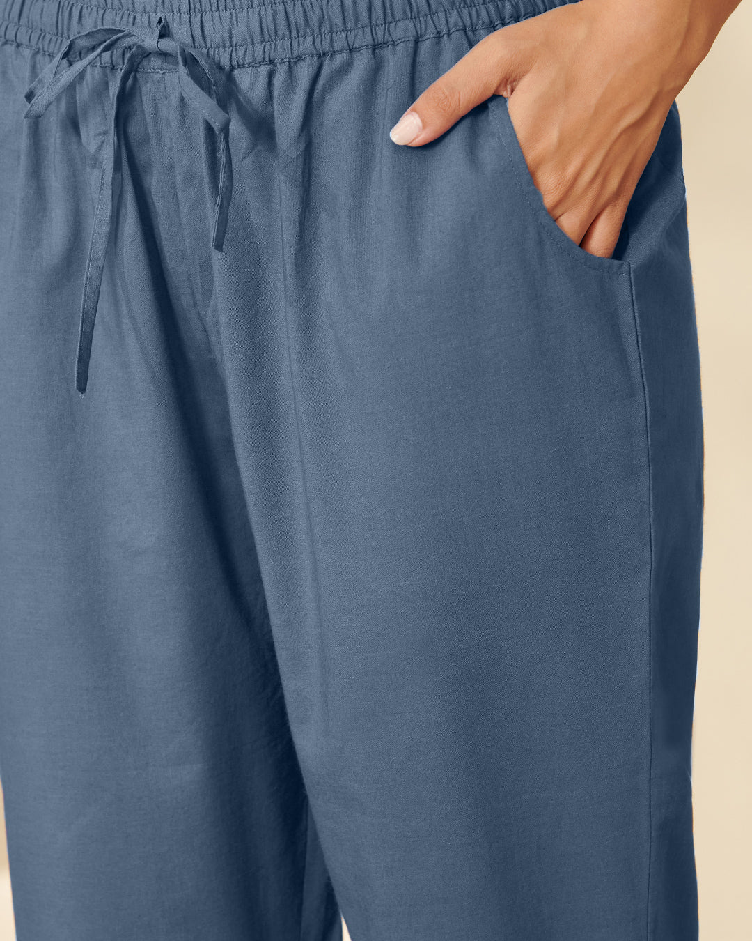 Roza Aasira Ink Blue Narrow Pants