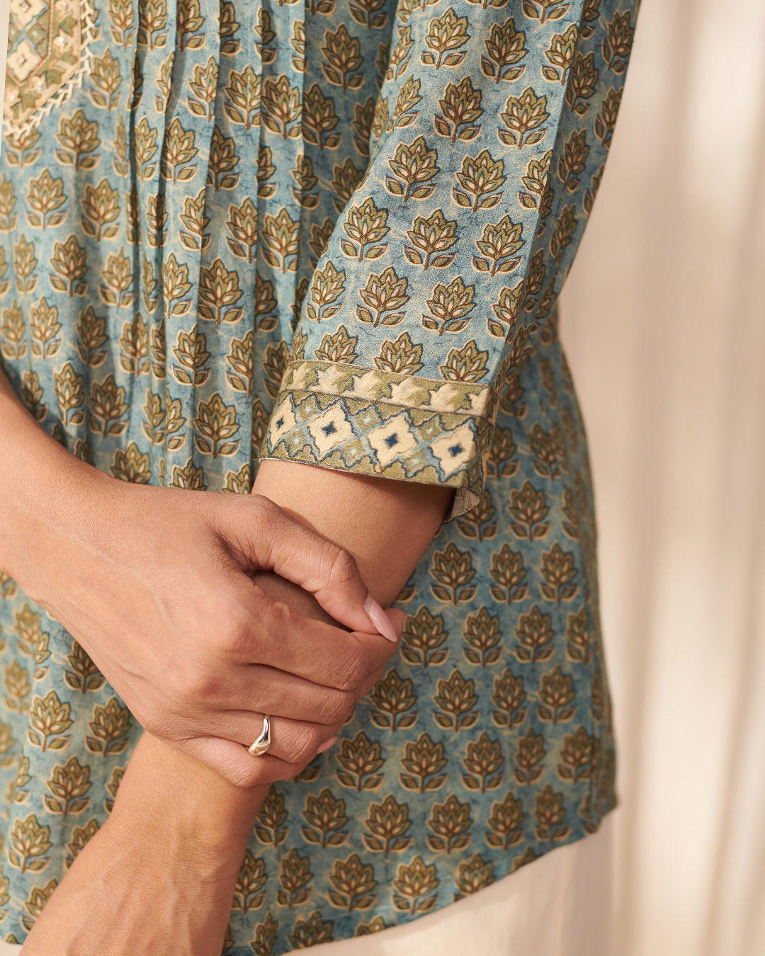Rangrez Kiran Blue Top