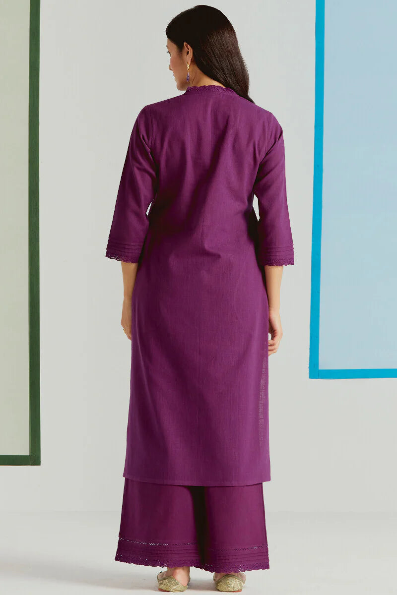 Surplus: Roza Sehreen Wine Kurta