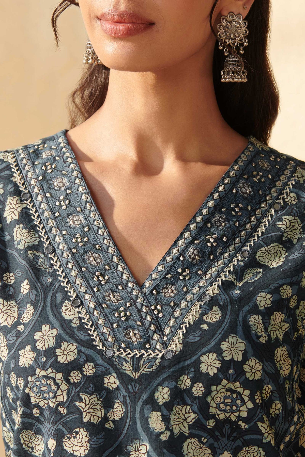 Sehra Zeinab Bagru Kurta