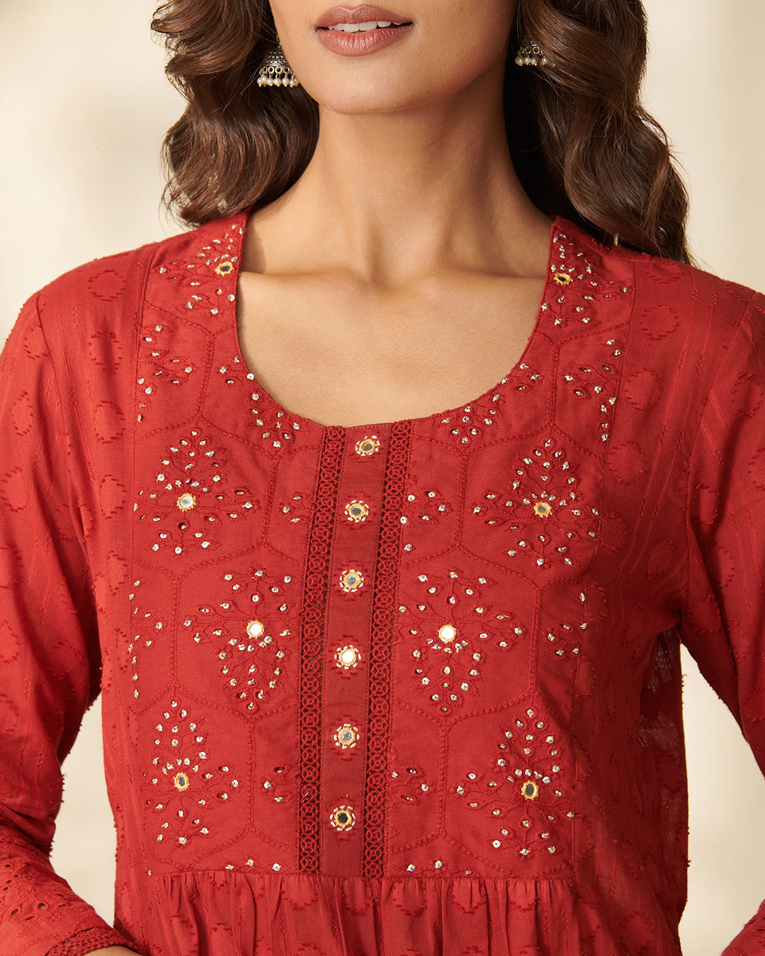 Roza Sureena Ruby Red Kurta