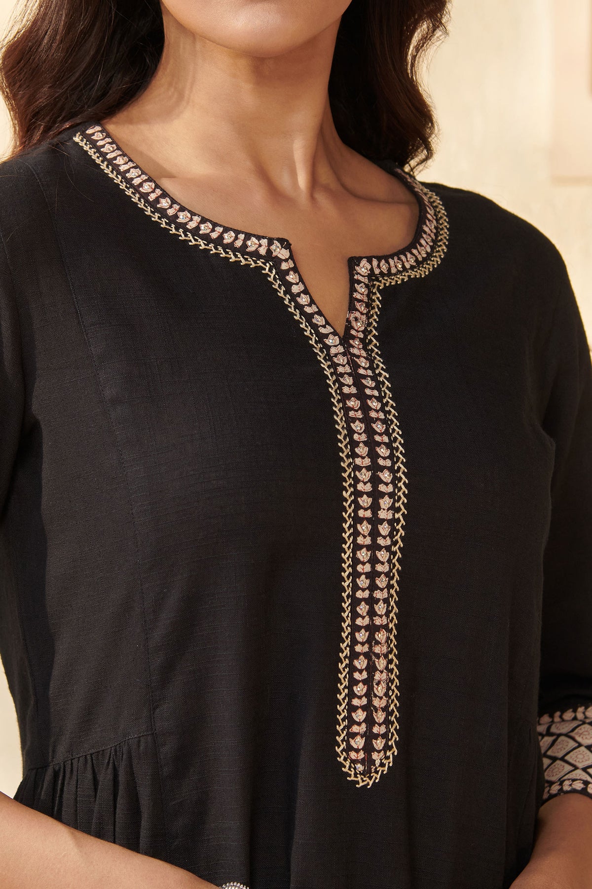 Sehra Dahlia Bagru Kurta