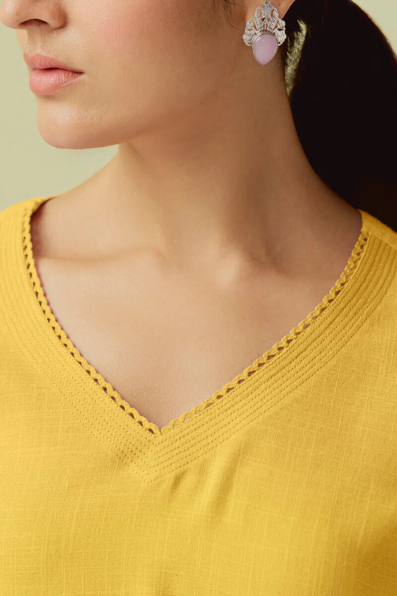 Surplus: Roza Zara Lemon Yellow Kurta