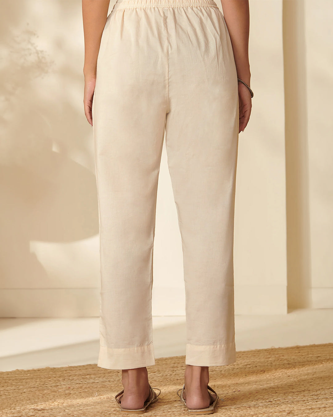 Roza Faraz Off White Narrow Pants