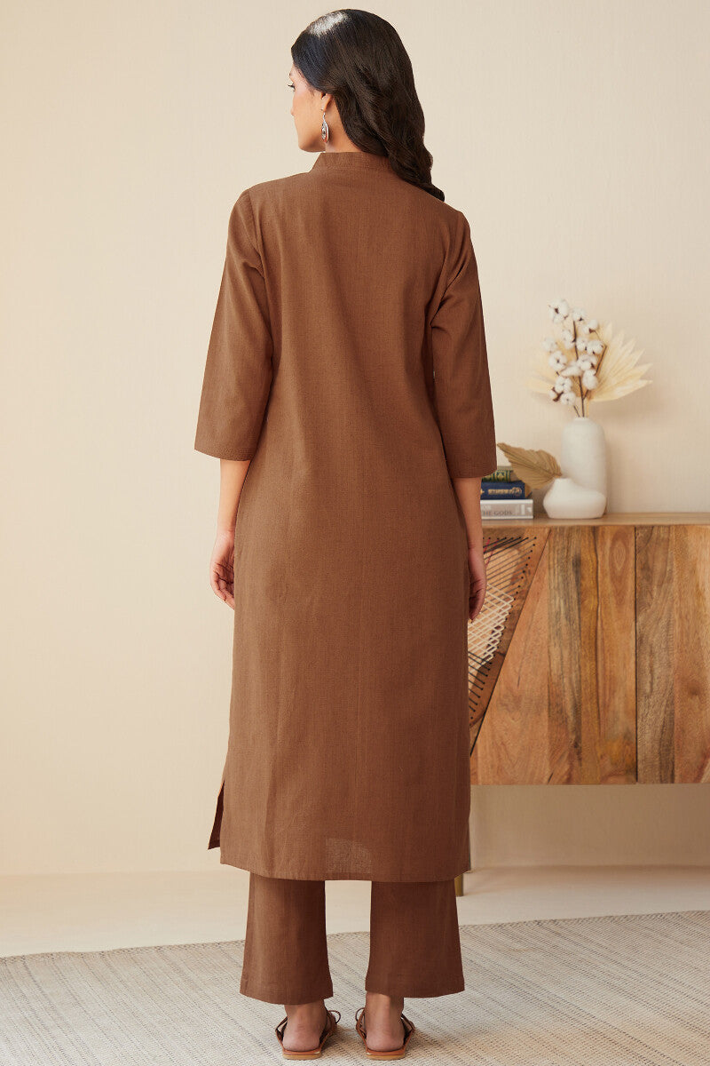 Roza Seher Rust Orange Kurta