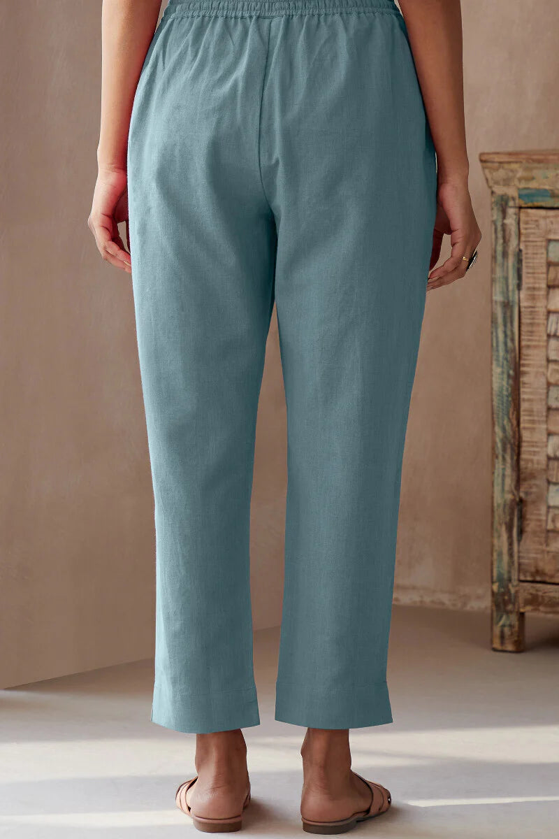 Roza Seher Sky Blue Narrow Pants