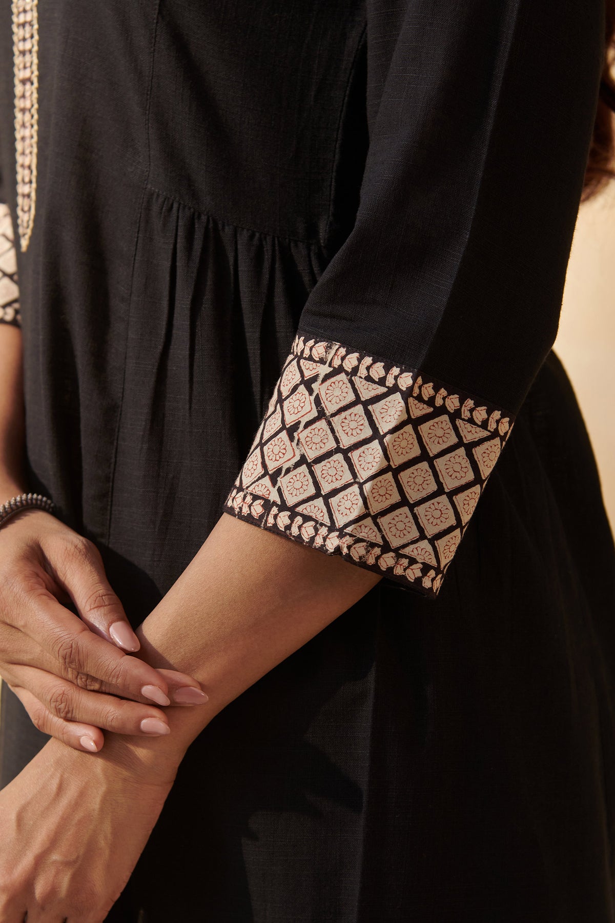 Sehra Dahlia Bagru Kurta