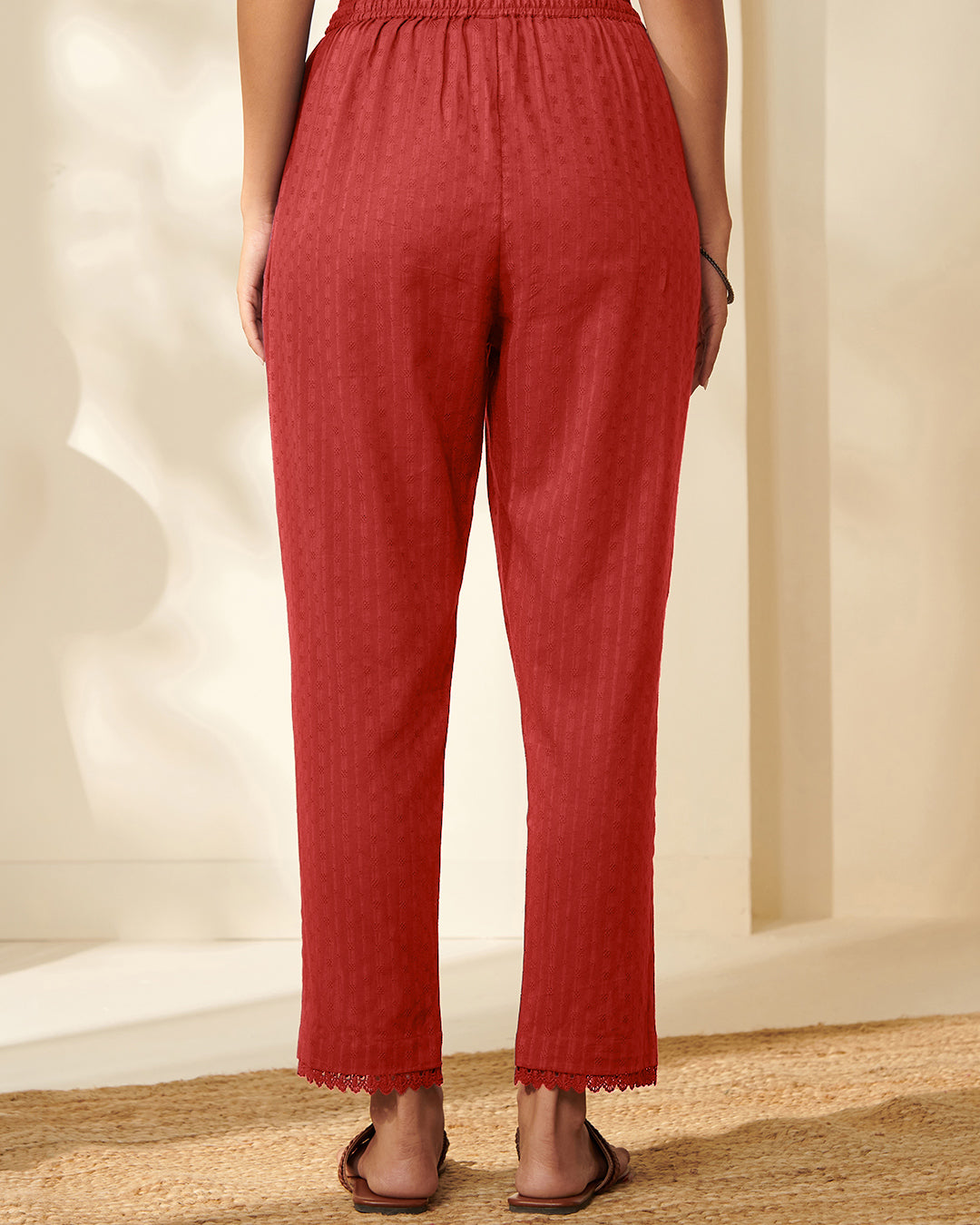 Roza Sureena Ruby Red Narrow Pants