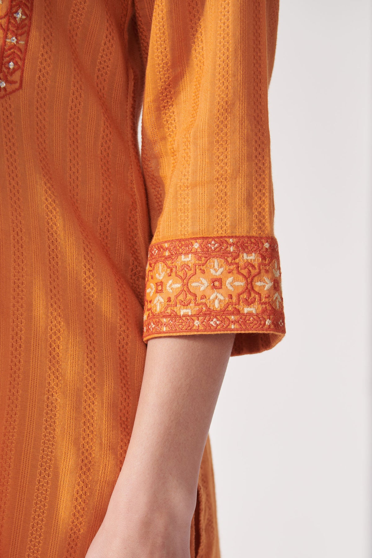 Mehraab Nahida Orange Kurta