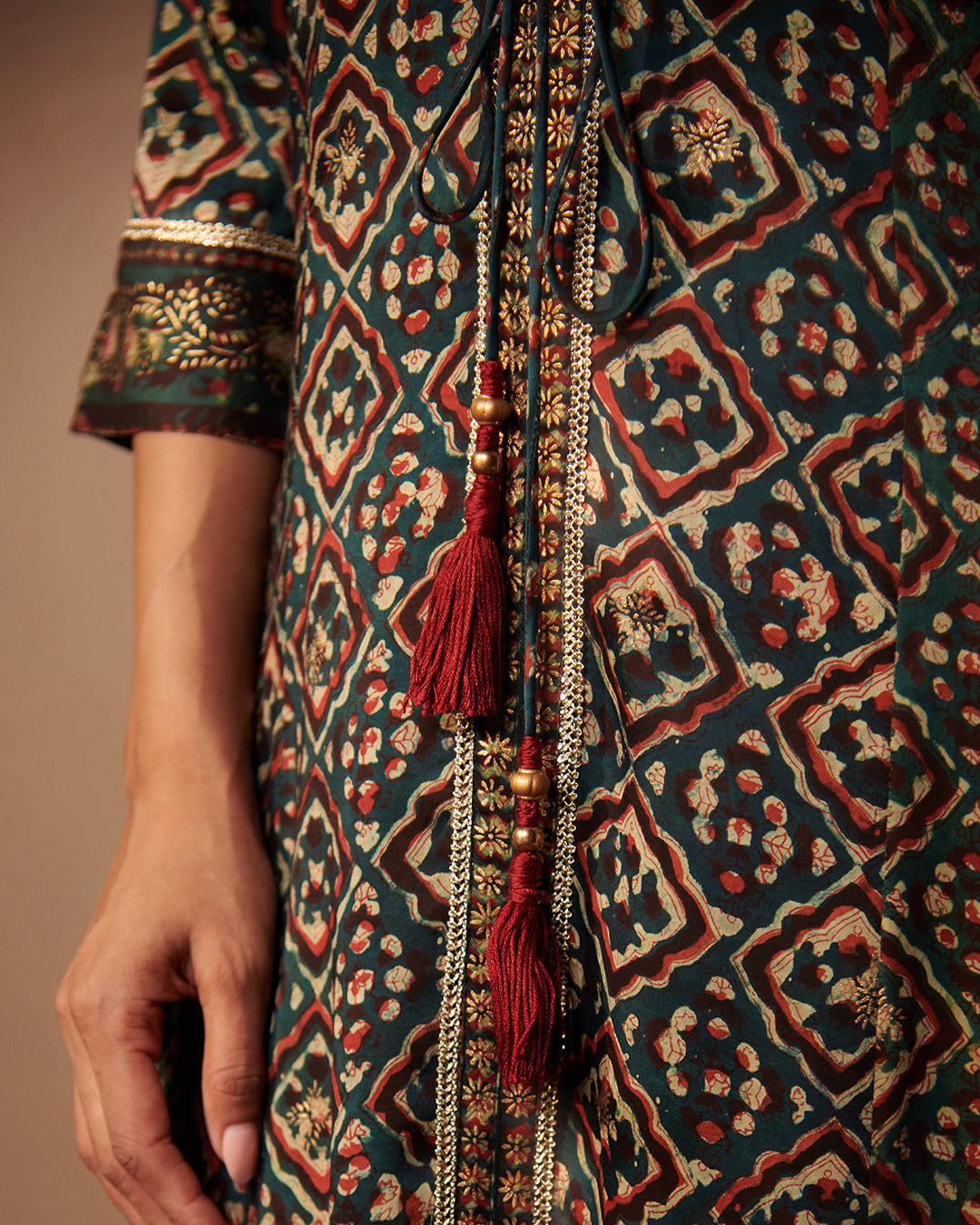Roshanara Inara Bagru Dabu Kurta