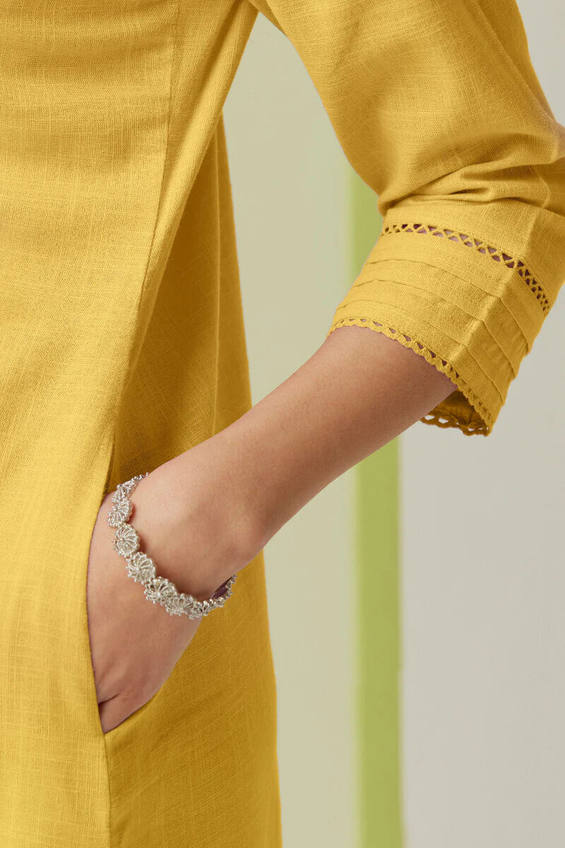 Surplus: Roza Zara Lemon Yellow Kurta