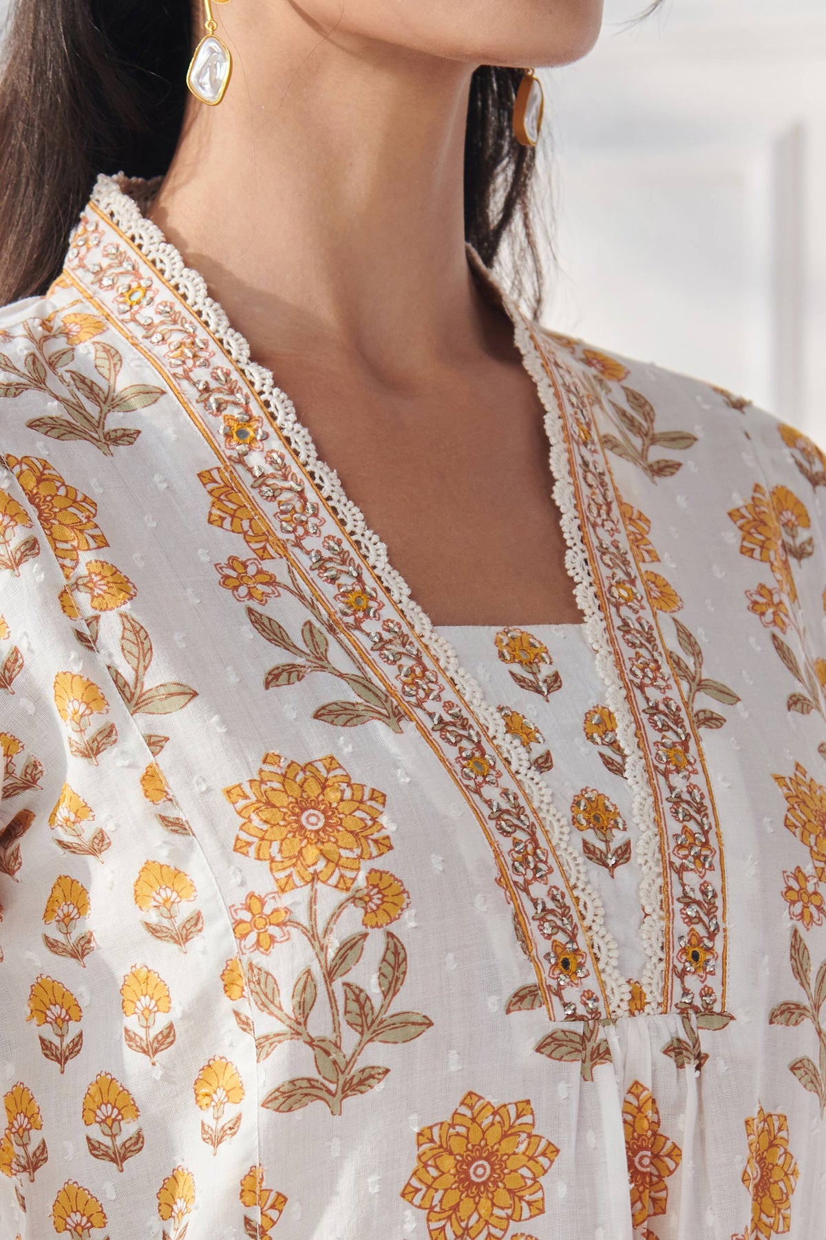 Gulbahar Tazmeen Sanganeri Kurta