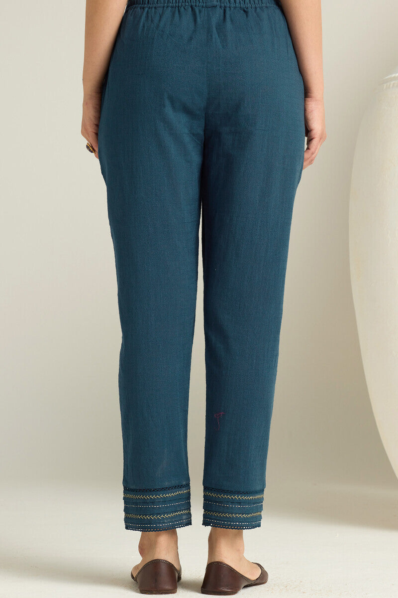 Kashida Kiara Navy Blue Narrow Pants