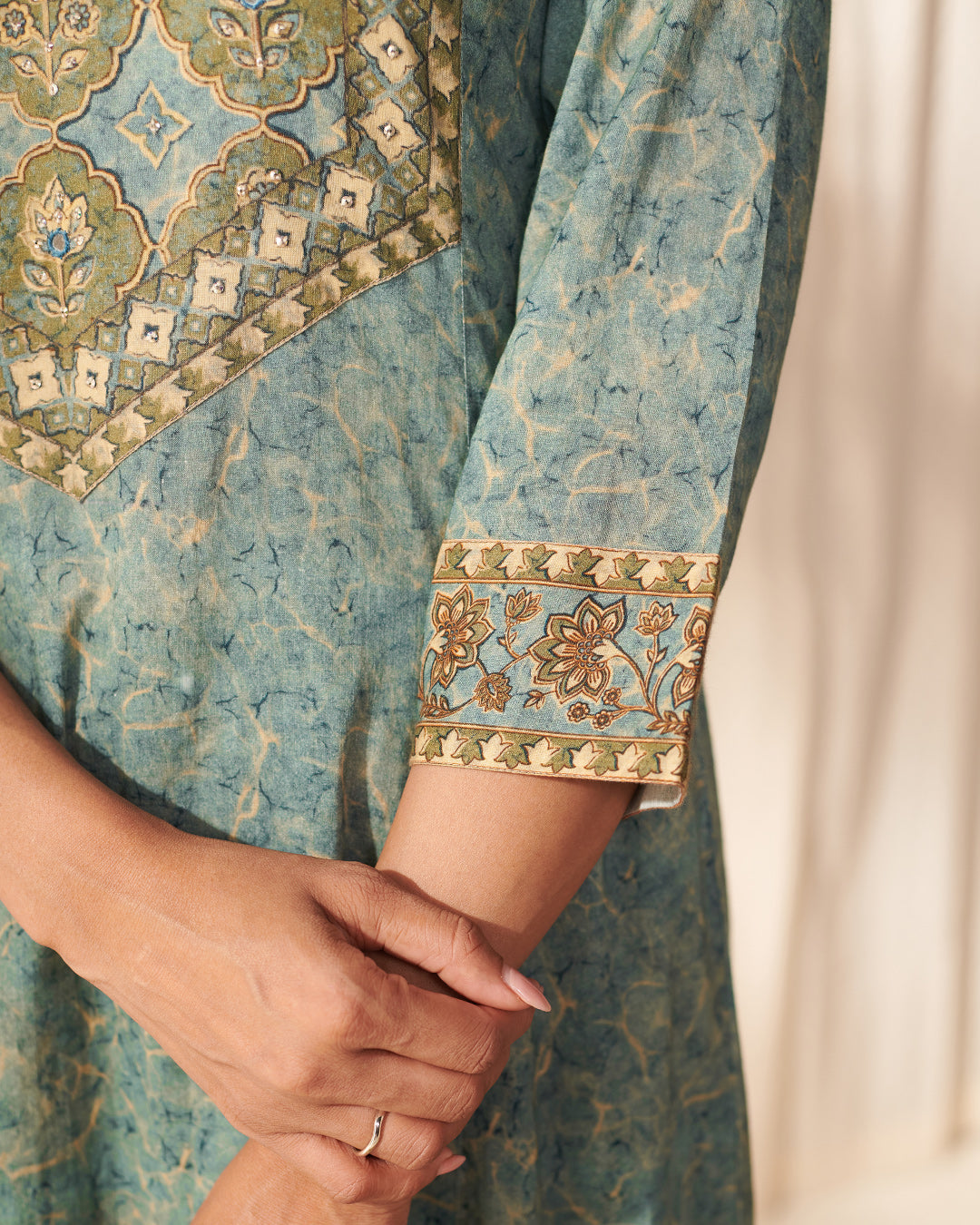 Rangrez Aafiya Blue Kurta