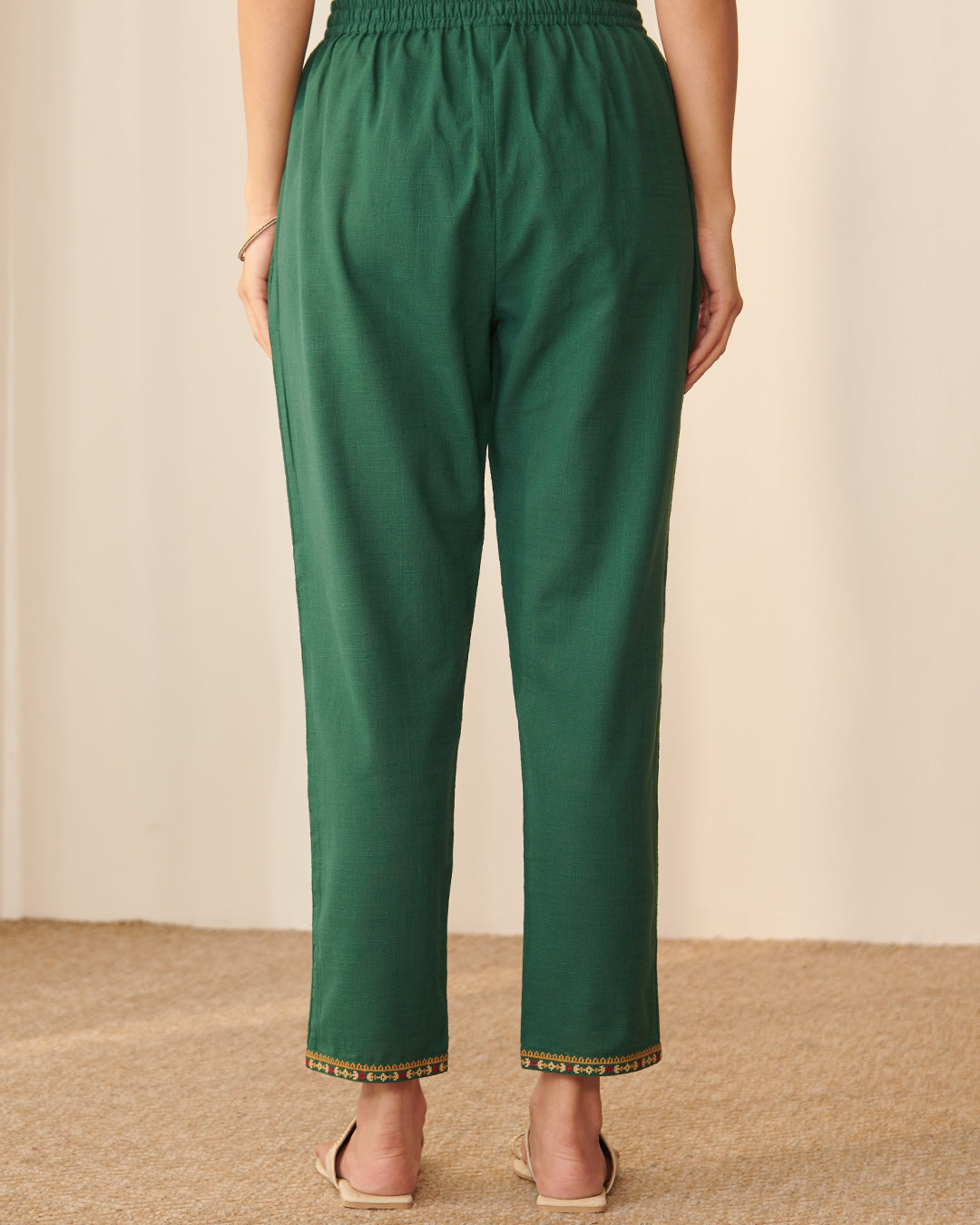 Mehraab Mira Green Narrow Pants
