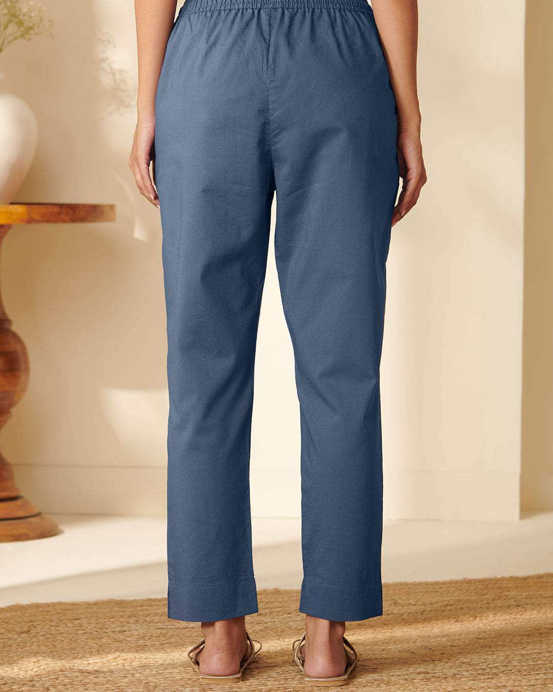 Roza Aasira Ink Blue Narrow Pants