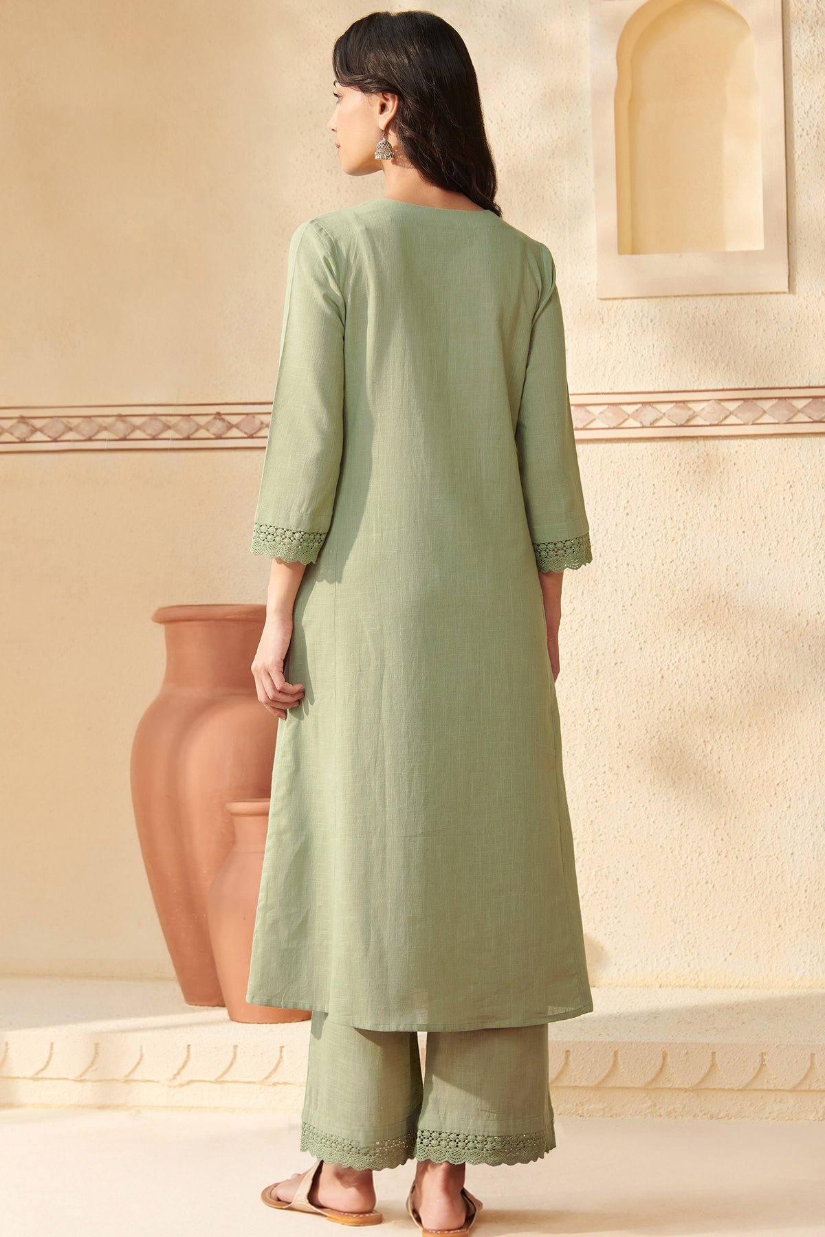 Roza Jaya Green Kurta