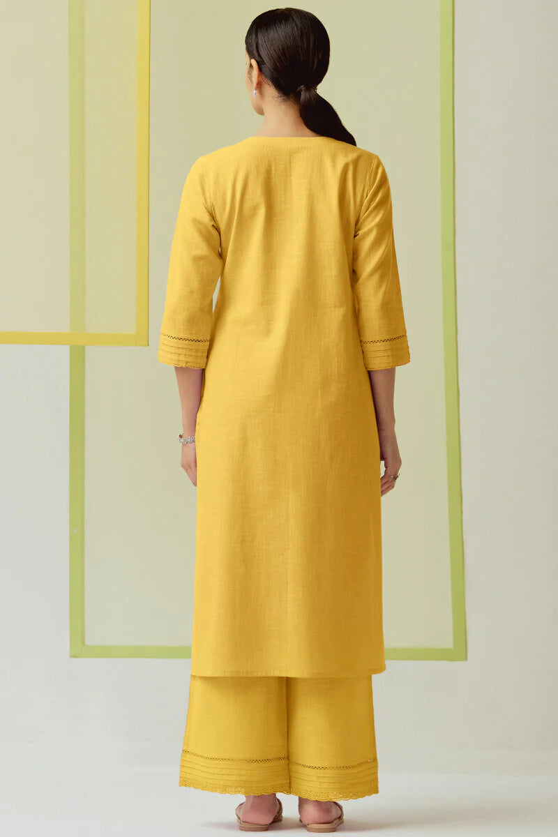 Surplus: Roza Zara Lemon Yellow Kurta