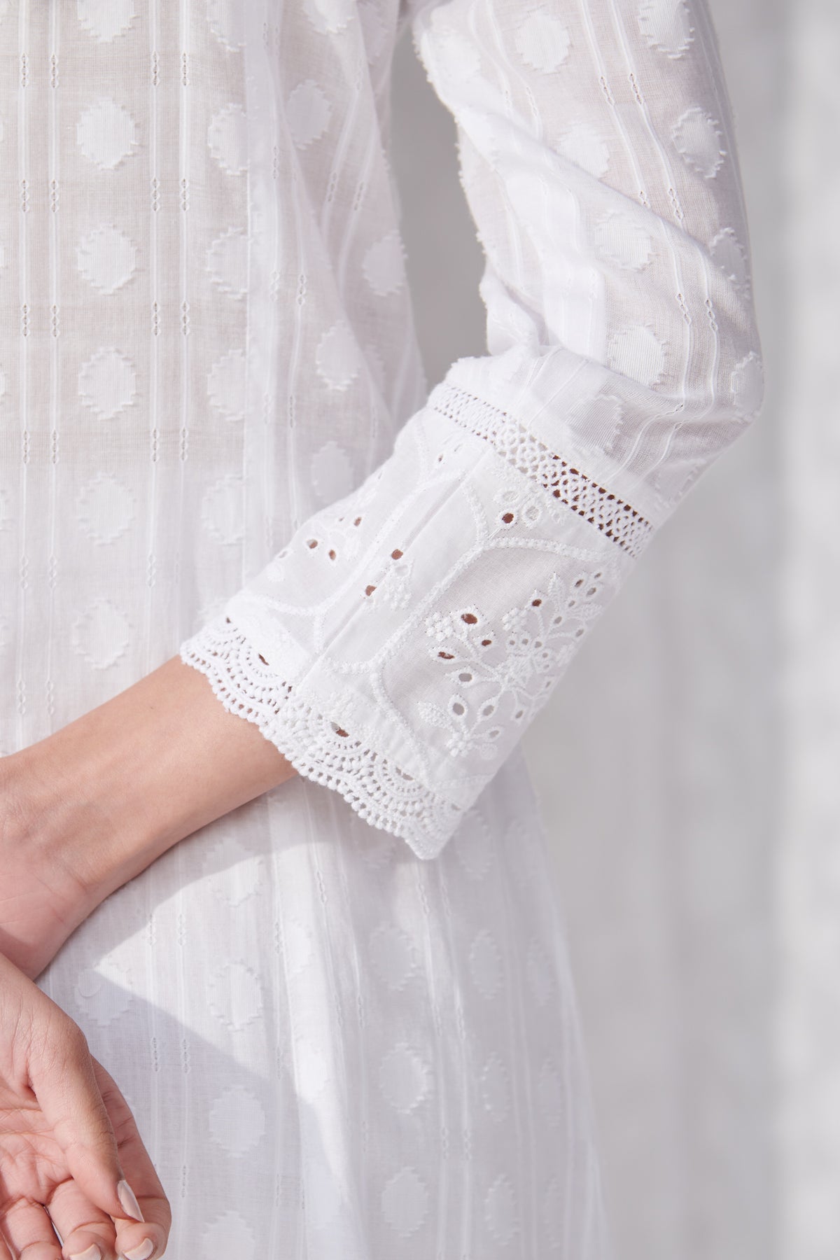 Raahat Gulnaaz White Kurta