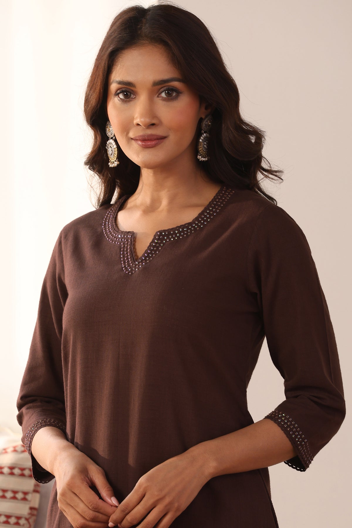 Roza Azaira Brown Kurta