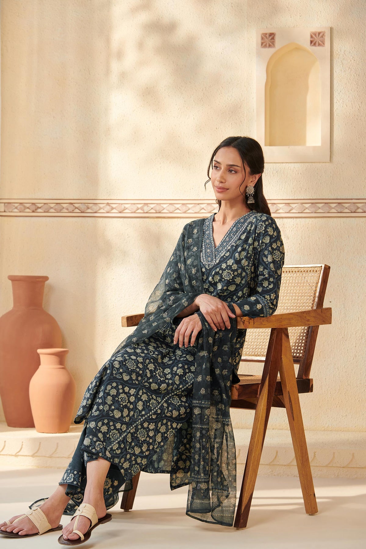 Sehra Zeinab Bagru Kurta